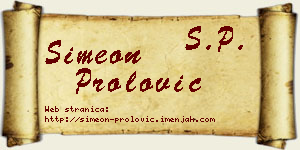 Simeon Prolović vizit kartica